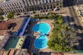 Cuba swimming pool of the Hotel Sevilla in the center of Havana seen from a balcony