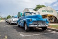 Cuba Varadero vintage cars parked lined up