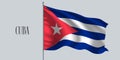 Cuba waving flag vector illustration Royalty Free Stock Photo