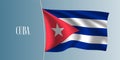 Cuba waving flag vector illustration Royalty Free Stock Photo