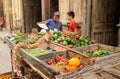 Cuba: Young street-market-traders in Havanna-City.