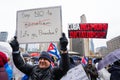 Cuban-Canadians Condemn Communism, say `Let`s go, Brandon,` in Toronto, Canada