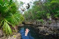 Cuban cenotes - Cueva de los Peces near Giron beach Royalty Free Stock Photo