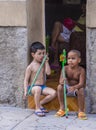 Cuban children in Havana street