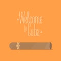 Cuban cigar vector illustration