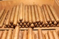 Cuban cigars over the table Royalty Free Stock Photo