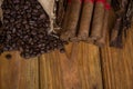 Cuban cigars related items Royalty Free Stock Photo