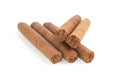 Cuban cigars on a white background Royalty Free Stock Photo