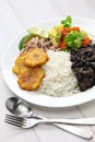 Cuban cuisine, arroz con frijoles negros Royalty Free Stock Photo
