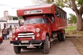 Truck converted to transport passengers in Cuba