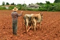 Cuba, Farmer in Valley de Vinales