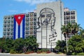 Cuban Flag and Che Guevara Royalty Free Stock Photo