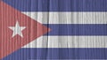 Cuban flag on a dry wooden surface. Natural wallpaper or background made of old wood. The official symbol of Cuba. Faded pale