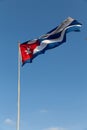 Cuban flag waiving