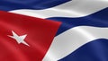 Cuban flag in the wind