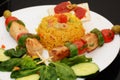 Cuban Food with Brillants Colors Royalty Free Stock Photo