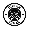 Cuban fresh cigar logo, simple style Royalty Free Stock Photo