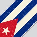 Cuban grunge flag. Vector illustration.