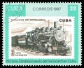 Cuban locomotive in motion