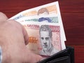Cuban money in the black wallet