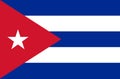 Cuban national flag in accurate colors, official flag of cuba in exact colors