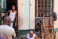 Cuban native people on streets of Havana Royalty Free Stock Photo