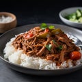 Cuban Ropa Vieja in a Cozy and Inviting Home Kitchen Scene