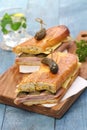 Cuban sandwich, cuban mix, cuban pressed sandwich Royalty Free Stock Photo