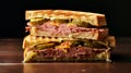 Cuban Sandwich: Ham, Roasted Pork, and Swiss Cheese on Cuban Bread