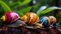 World most beautiful land snails from Cuba generated by AI tool.