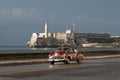 Cuban Taxi on the Malecon Havana Cuba