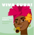 Cuban woman face.