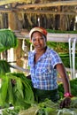 Cuban woman working in a cigars factory