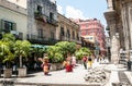 Cuban women in colorful Spanish-inspired costumes, Havana, Cuba