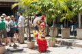 Cuban women in colorful Spanish-inspired costumes, Havana, Cuba