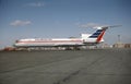 Cubana Tupolev TU-154M CU-T1264 with another full load of passengers for Havana Royalty Free Stock Photo