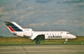 Cubana Yakovlev Yak-40 CU-T1442 taxiing in after a flight from Moscow. Royalty Free Stock Photo