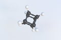 Cubane molecule made with balls, scientific molecular model. 3D rendering Royalty Free Stock Photo