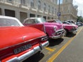 Cuban old fifties car in the Havana street Royalty Free Stock Photo