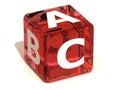 Cube with ABC. Alphabet