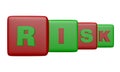 Cube block combined a risk word Royalty Free Stock Photo