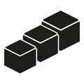 Cube blockchain icon simple vector. Chain block Royalty Free Stock Photo