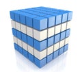 Cube blue white