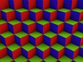 Cube box optical illustion