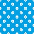 Cube casino pattern vector seamless blue