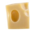 Cube cheese isolated on white