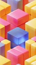 Cube Composition 3D Illustration Background 02