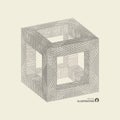 Cube. Connection structure. 3d grid design. Technology style.