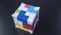 Cube constructor, multi-colored for brain development