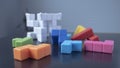 Cube constructor, multi-colored for brain development
